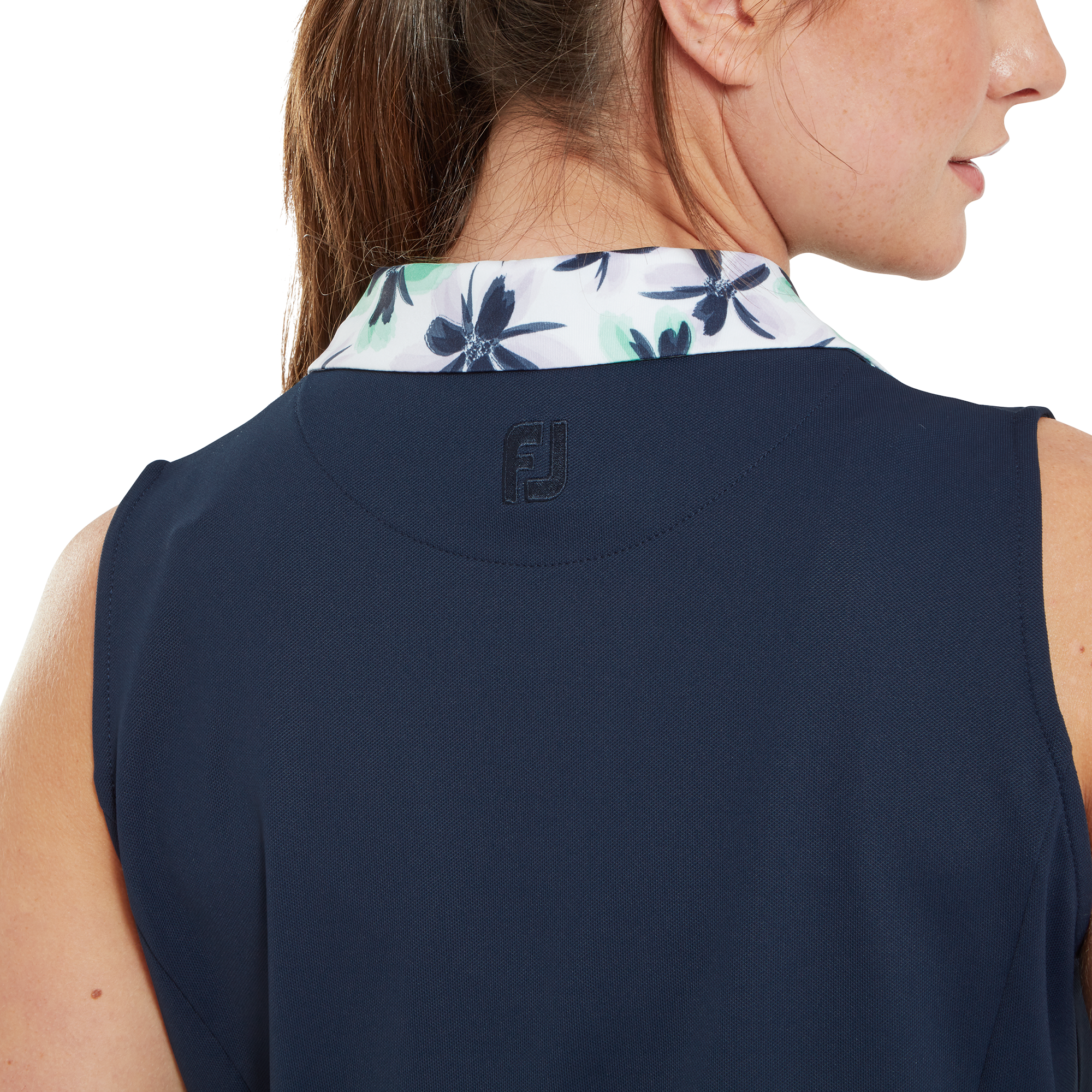 Dress with Floral Trim