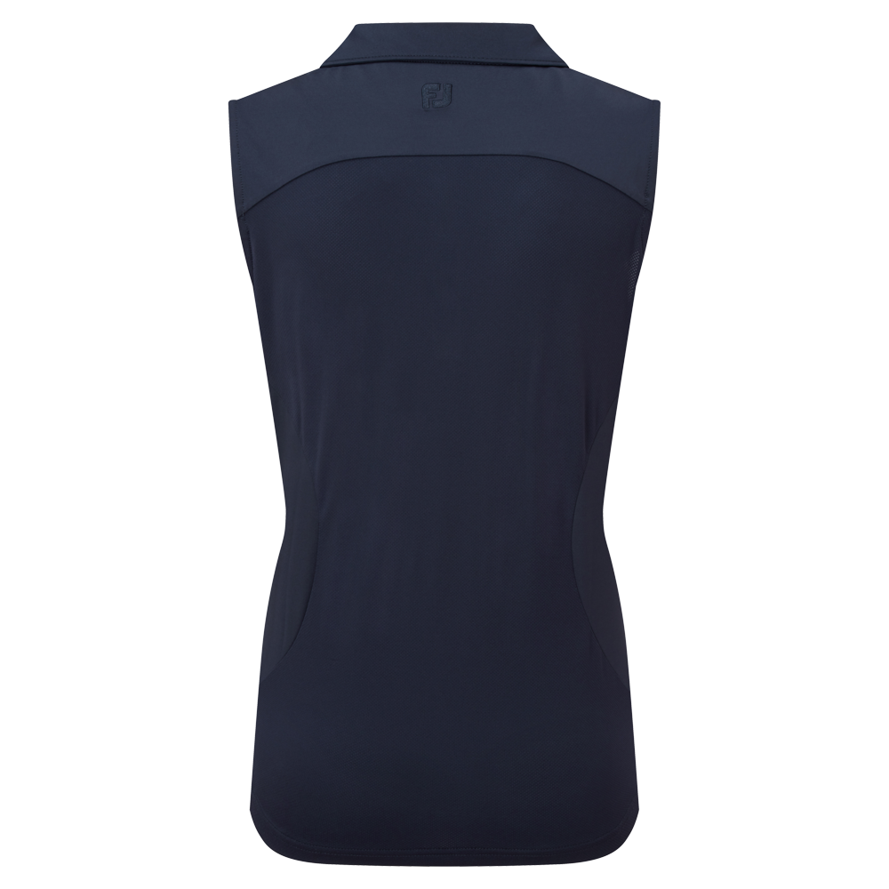 Mesh Back Sleeveless Lisle