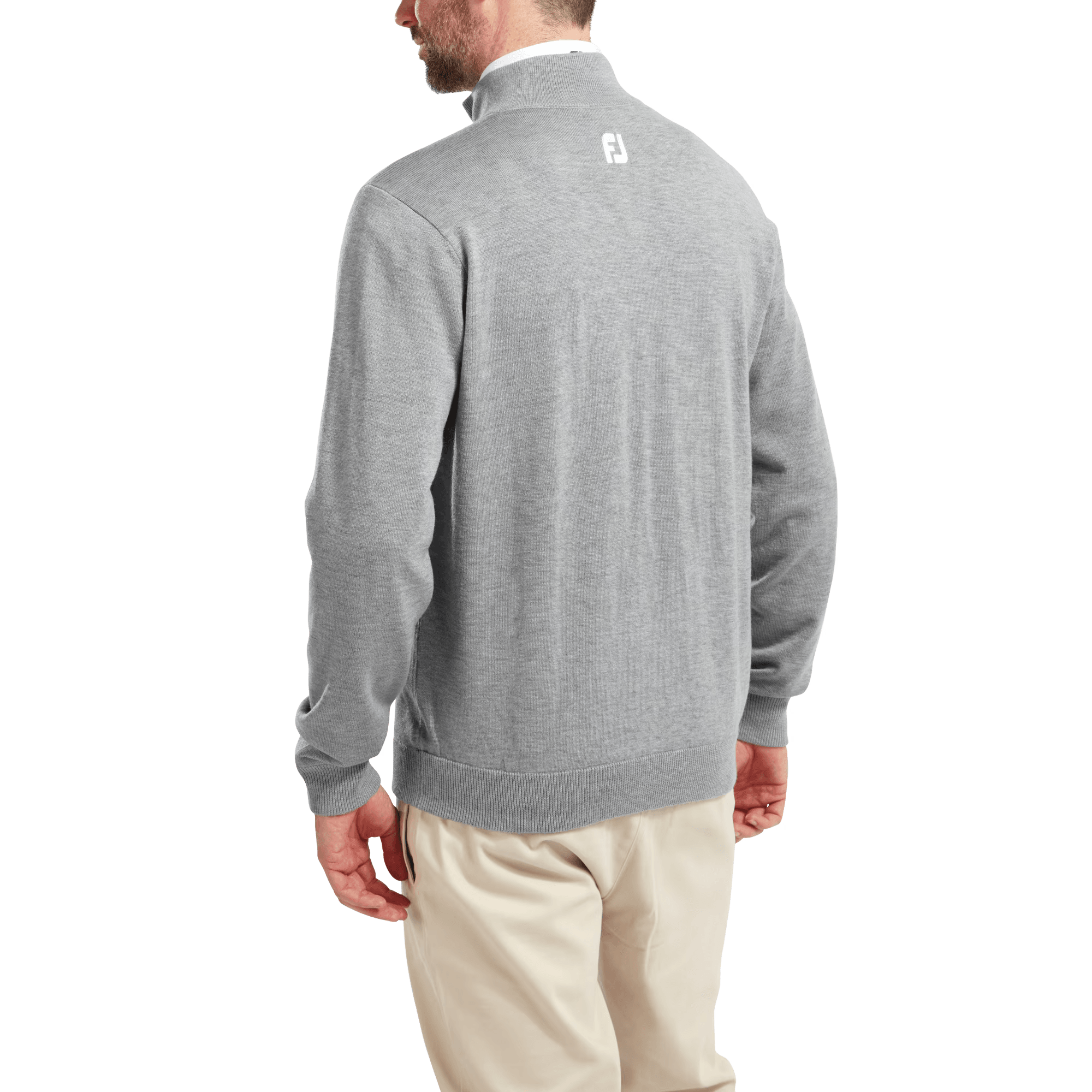 Wool Blend 1/2 Zip Lined Pullover