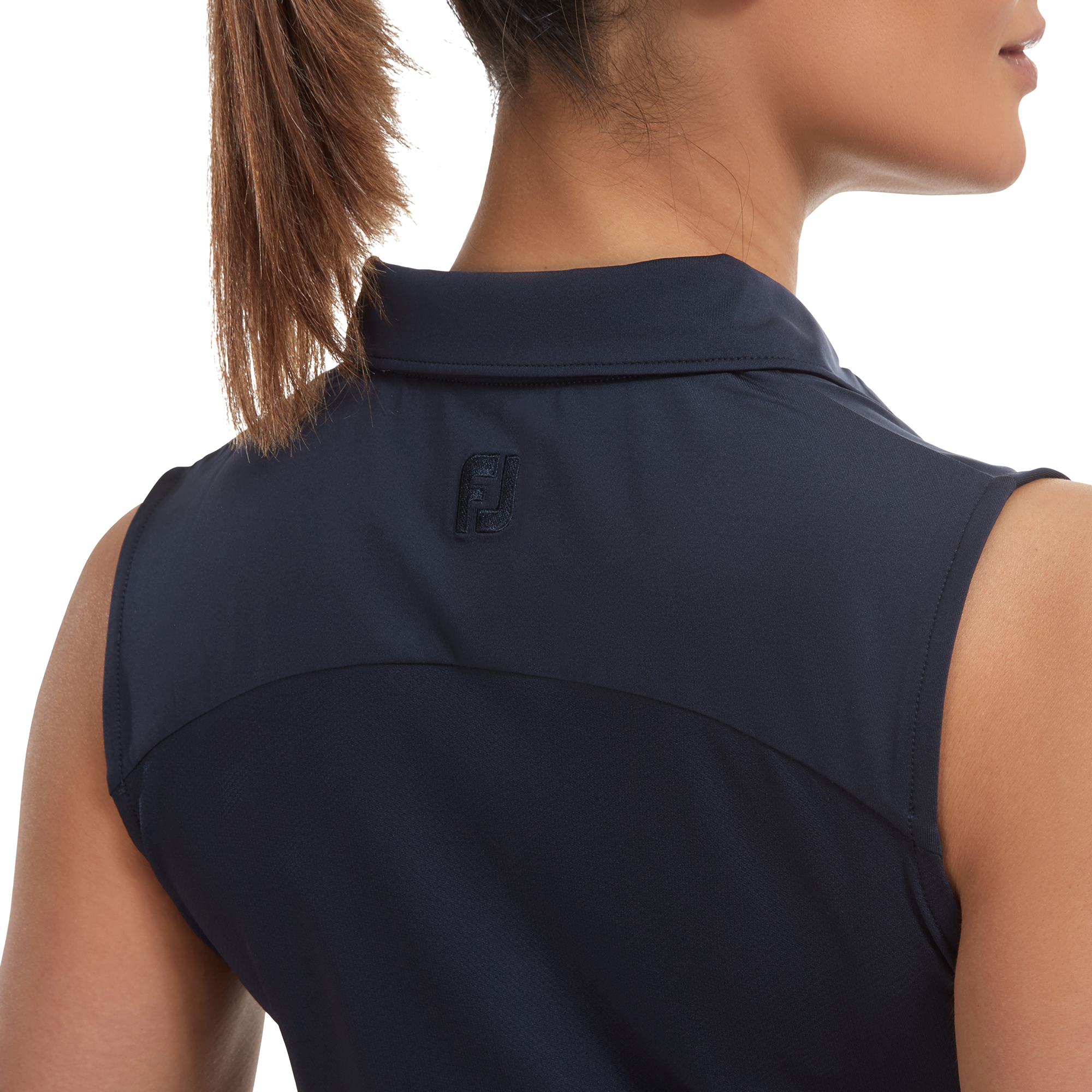 Mesh Back Sleeveless Lisle