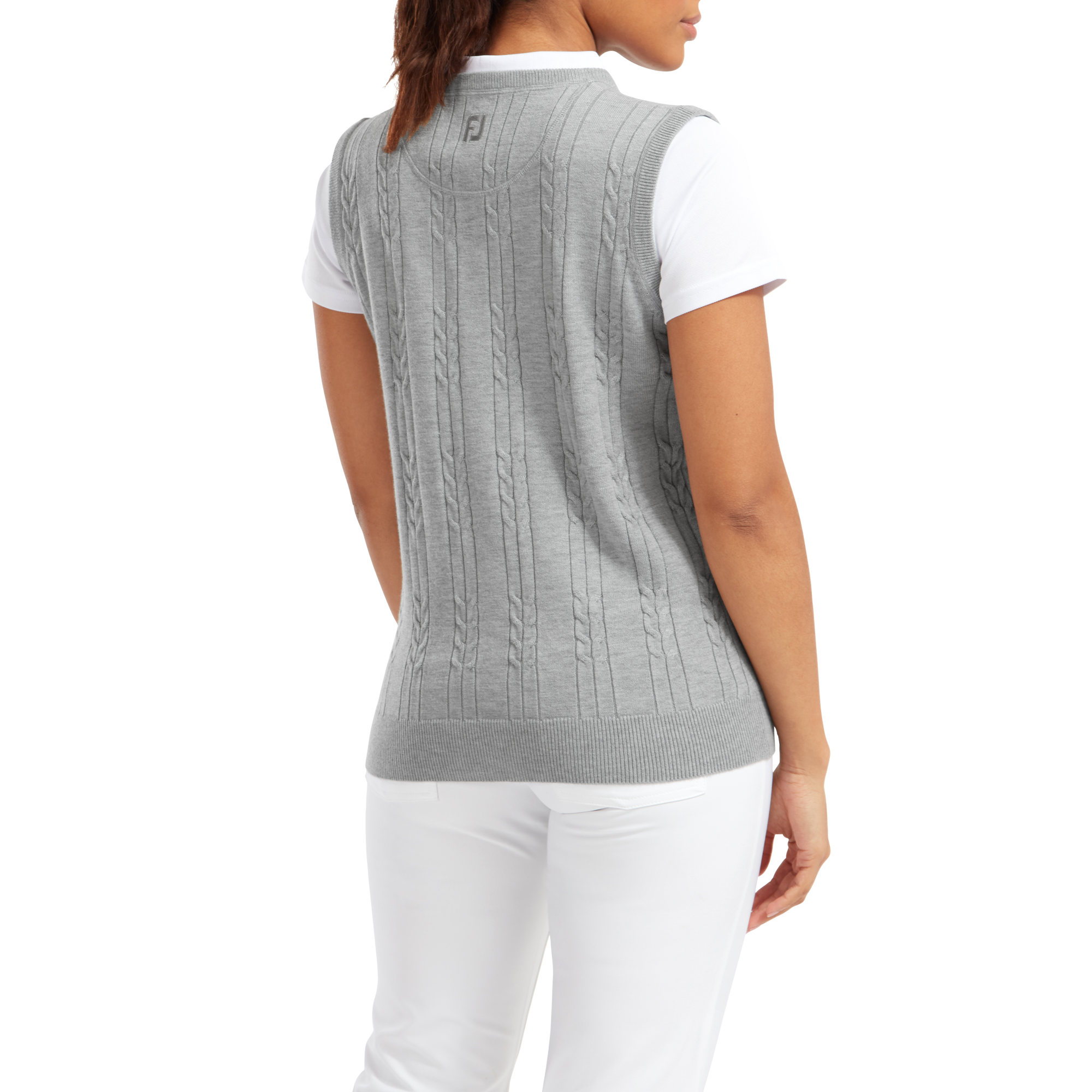 Women's Wool Blend Cable Knit V-Neck Vest