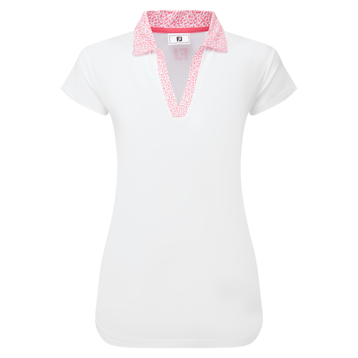 Cap Sleeve Print Trim Lisle