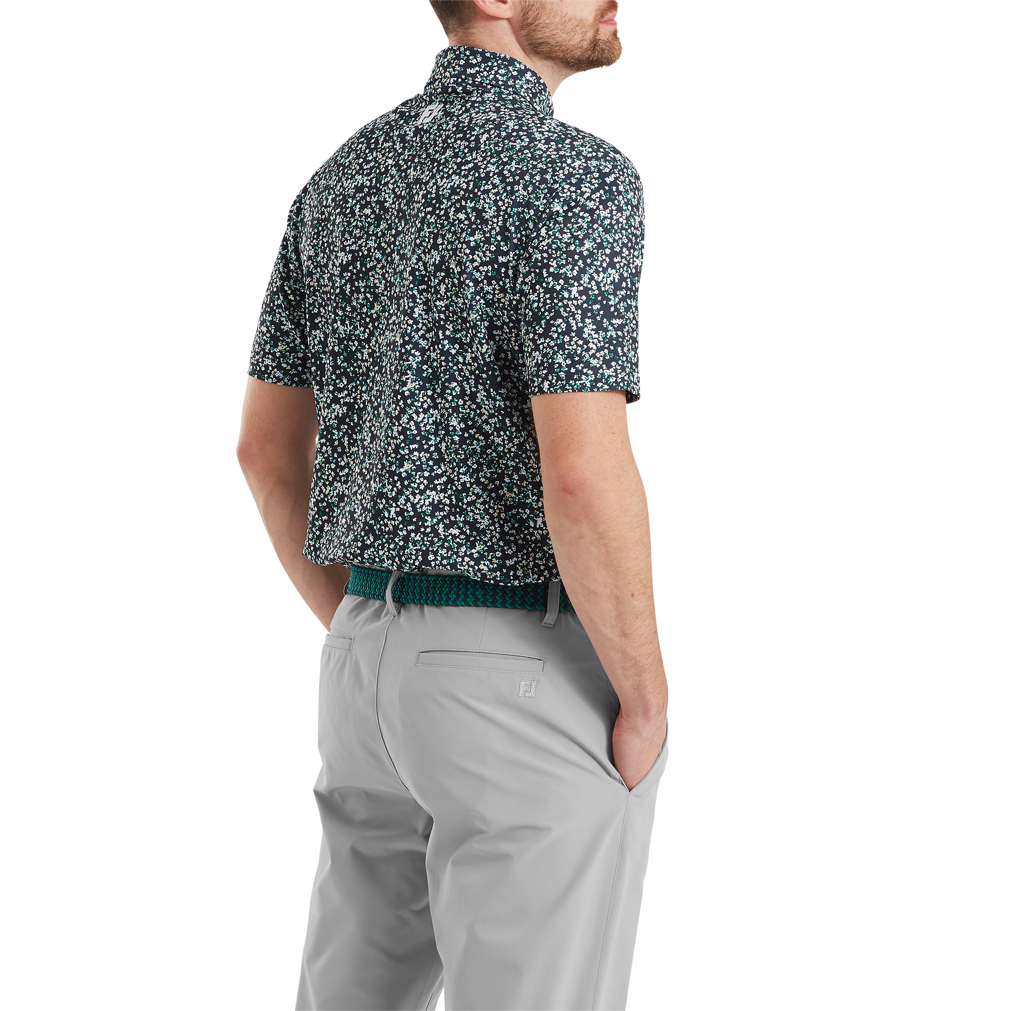 Watercolour Floral Print Pique