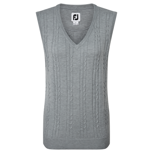 Women's Wool Blend Cable Knit V-Neck Vest