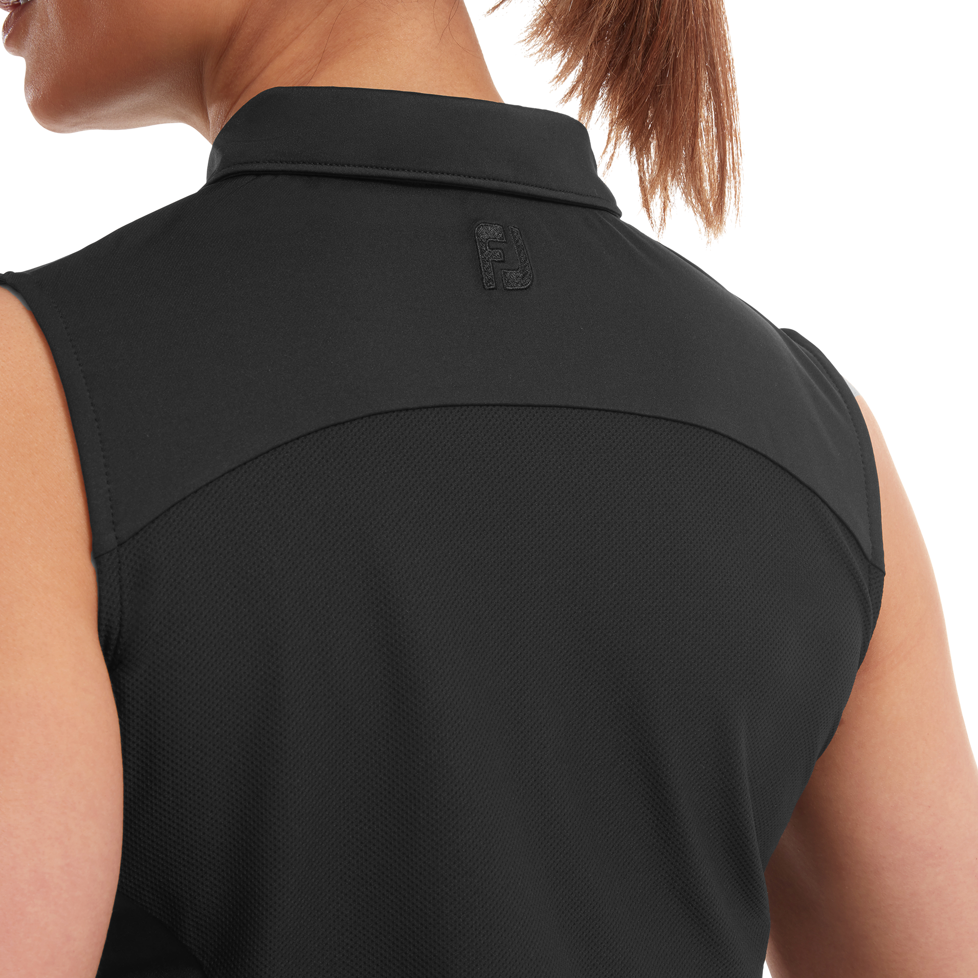 Mesh Back Sleeveless Lisle