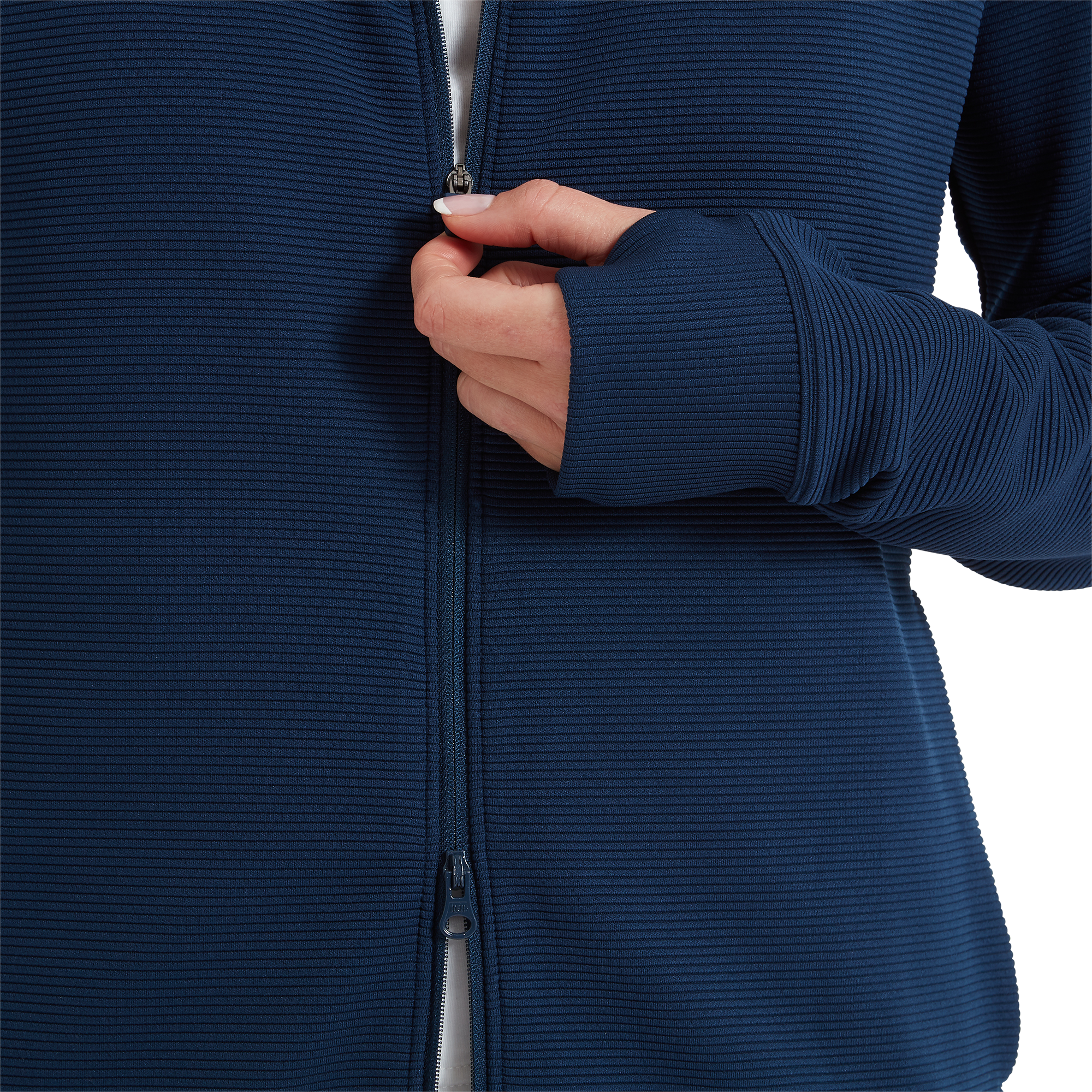 Full-Zip Ottoman Hoodie